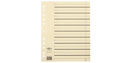 Herlitz tabbladen, A4, kraftkarton, beige