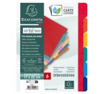 Intercalaires en carton, A4, 6 touches