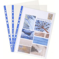 Sachet de 25 pochettes perforées Stop doc ouverture en coin - polypropylène lisse 6/100e - A4 - Cristal