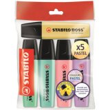 Markeerstift BOSS ORIGINAL PASTEL - eco pack van 5 stuks