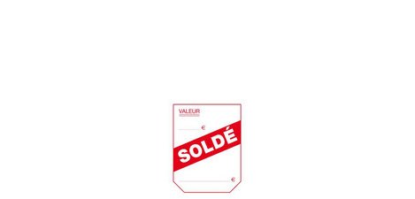 Etiquette d'affichage prix 'Soldé', 50 x 125 mm