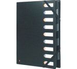 Trieur EXACTIVE, PP, 9 compartiments, noir