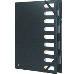 Trieur EXACTIVE, PP, 9 compartiments, noir