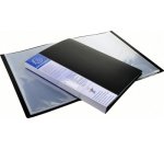 Protège-documents en polypropylène rigide avec porte étiquette 3 faces Up Line Opaque 120 vues - A4 - Noir