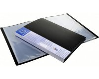 Up Line Showalbum met vaste rug en etiket op 3 zijden- harde PP- 30 tassen - 60 zichten - A4 - Zwart