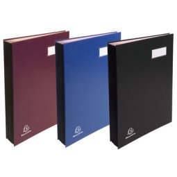 Signature book expanding spine Direction - 12 compartments - A4 - Burgundy