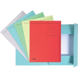 Aktenmappe mit Beschriftungsfeld und 3 Klappen, 280g, 24 ,5x35cm für Format Folio, Forever - Farben sortiert