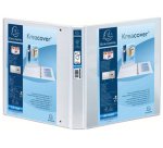 Classeur personnalisable rigide 3 poches KreaCover - 2 anneaux en D 20mm - A5 - Blanc