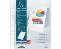 Pk 50 Punch Pockets PP A4 0.05mm Grain - Crystal