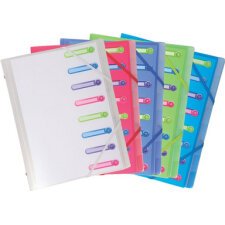 File ChromaLine Multi 3flp PP A4 8P - Assorted colours