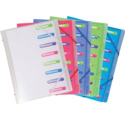 File ChromaLine Multi 3flp PP A4 8P - Assorted colours