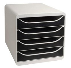 BIG-BOX Office light grey/stone grey - Black