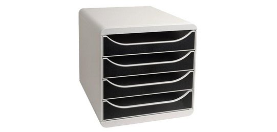 Schubladenbox Big Box Plus, 4 offene Schubladen, Office