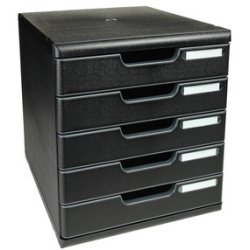 Ladenbox MODULO A4 5 gesloten laden Black Office - Zwart