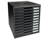 Ladenbox MODULO A4 - 10 gesloten laden - Zwart