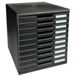 MODULO A4 - 10 drawers ECOBlack black - Black