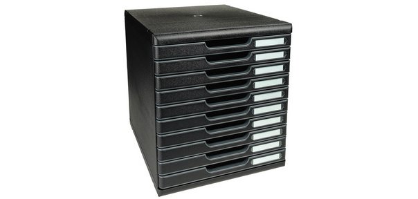 MODULO A4 - 10 drawers ECOBlack black - Black