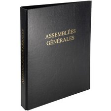 Reliure registre économique 32x26cm 4 anneaux - Assemblées générales - Noir