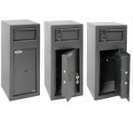 Coffre-fort de dépôt SS0992K, gris graphite
