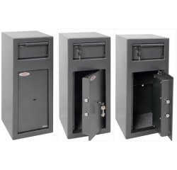 Coffre-fort de dépôt SS0992K, gris graphite