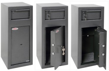 Coffre-fort de dépôt SS0992K, gris graphite