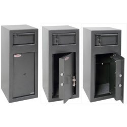 Coffre-fort de dépôt SS0992K, gris graphite