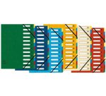 Trieur HARMONIKA® à fenêtres avec élastiques véritable carte lustrée 12 compartiments