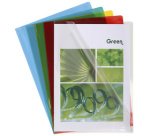 Etui carton de 100 pochettes coin PVC lisse haute résistance 13/100e - A4 - Jaune