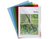 Etui carton de 100 pochettes coin PVC lisse haute résistance 13/100e - A4 - Jaune