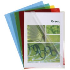 Pak van 100 L mappen - gladde PVC 13/100e - A4 - Geel