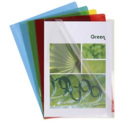 Etui carton de 100 pochettes coin PVC lisse haute résistance 13/100e - A4 - Violet