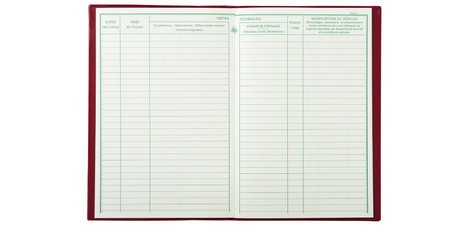 Carnet d'entretien pour véhicules de transports de marchandises - Modèle officiel - Format 21x13,5 cm