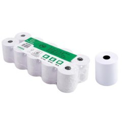 Bobine pour machine à calculer 57x50 mm - 1 pli offset extra-blanc 60g/m2. - Blanc