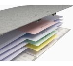 Paquet 100 fiches intercalaires horizontales unies perforées Forever - 105x240mm