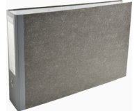 Ordner Standard wolkenmarmoriert, mit 2 Ringen, 80mm Rücken, für Format DIN A3 quer - Grau - Rücken grau