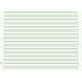 "2000 feuilles de listing zoné vert 380x11"" 1pli Bandes Caroll Non Détachables 70g"