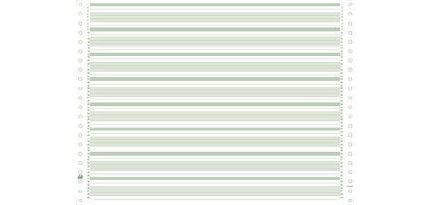 "2000 feuilles de listing zoné vert 380x11"" 1pli Bandes Caroll Non Détachables 70g"