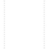 "1000 feuilles de listing autocopiantes blanc 240x12"" 2plis Bandes Caroll Détachables" - Blanc