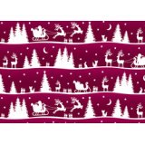 Papier cadeau de Noël 'traineaux élans'
