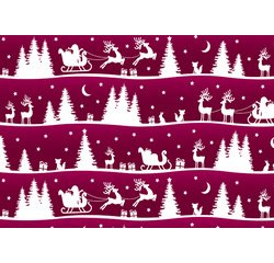 Papier cadeau de Noël 'traineaux élans'