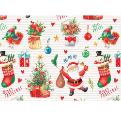 Papier cadeau de Noël 'père Noël'