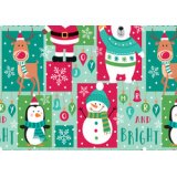Papier cadeau de Noël 'ours bonhomme de neige'