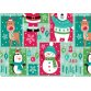 Papier cadeau de Noël 'ours bonhomme de neige'