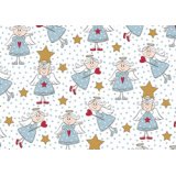 Papier cadeau de Noël 'angelot étoile'