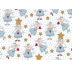 Papier cadeau de Noël 'angelot étoile'