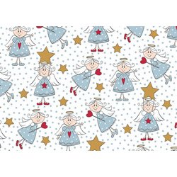 Papier cadeau de Noël 'angelot étoile'
