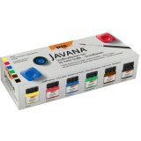 Peinture pour textiles JAVANA, kit de couleurs de base