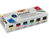 Peinture pour textiles JAVANA, kit de couleurs de base
