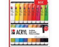 Verfset acrylverf, 18 x 36 ml, assortiment