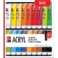 Kit de peinture acrylique, 18 x 12 ml, assorti